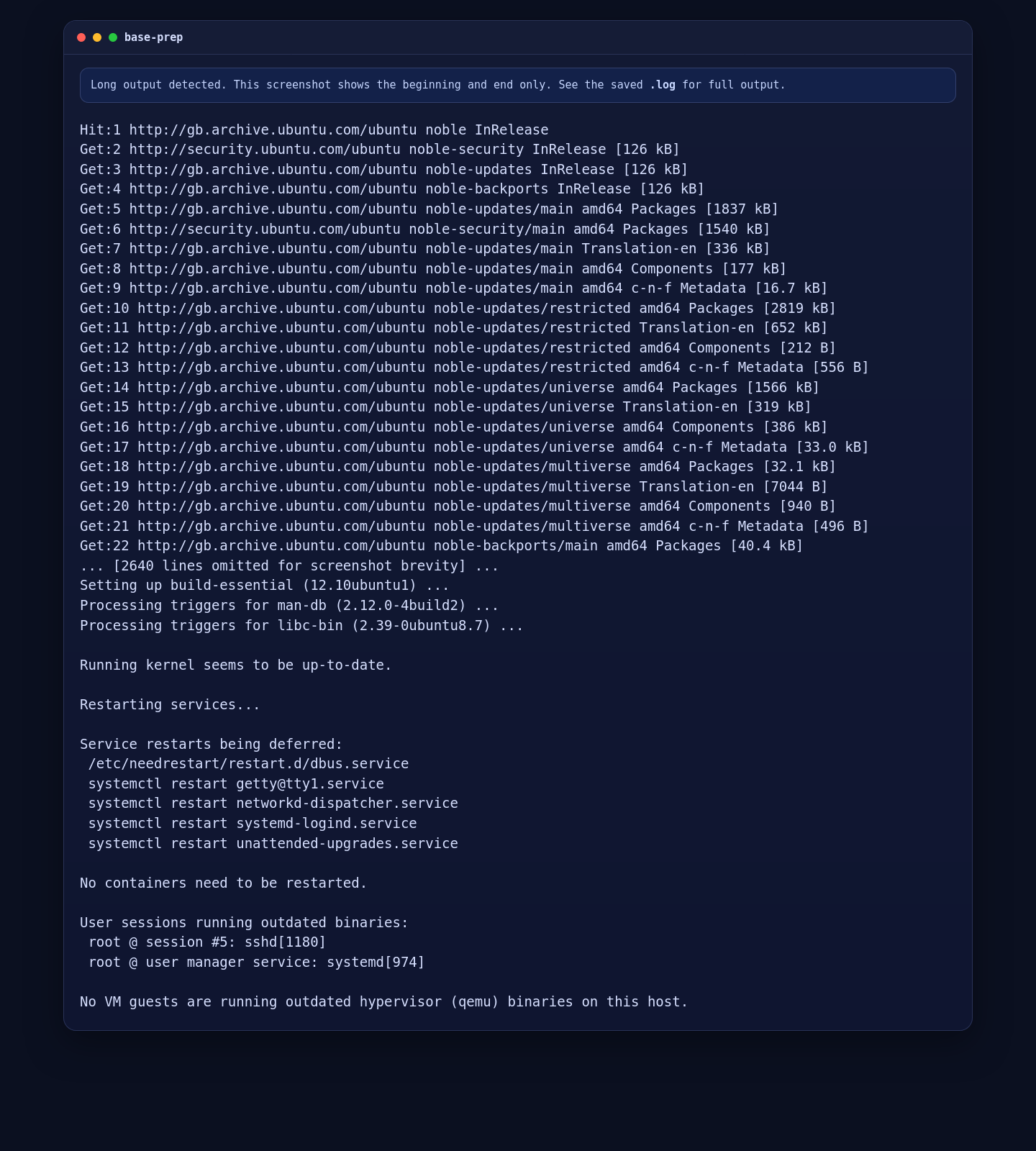 Updating Ubuntu 24.04 and installing base packages for OpenClaw