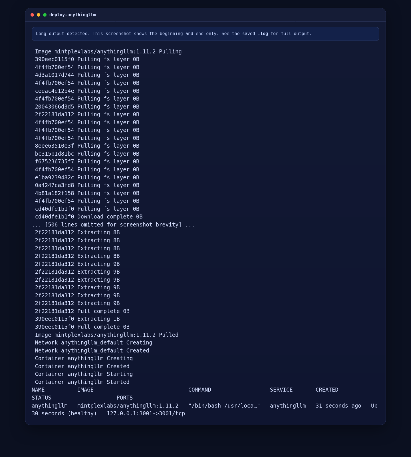 Starting AnythingLLM with Docker Compose on Ubuntu 24.04