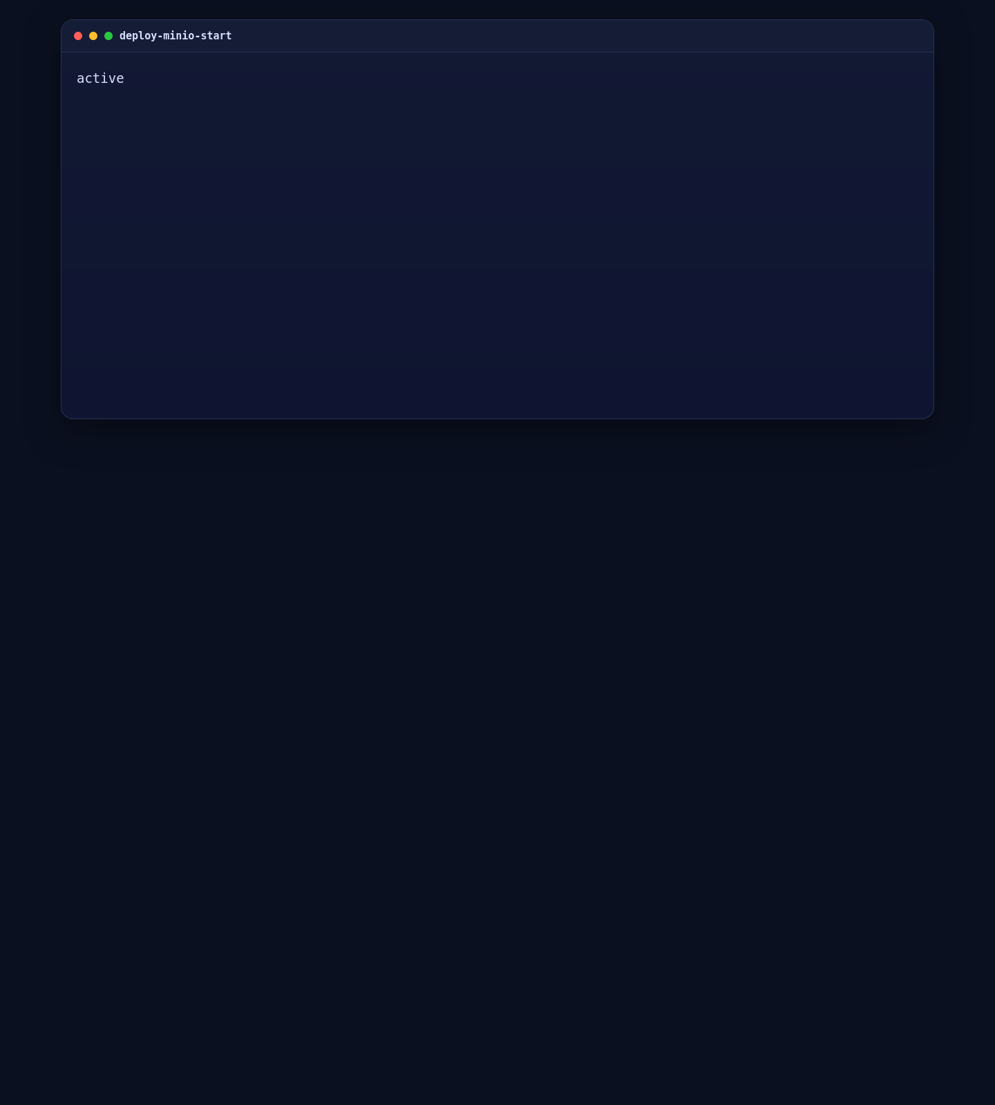 Starting the MinIO systemd service on AlmaLinux 10