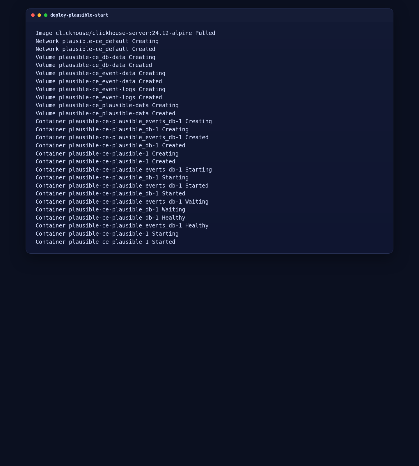 Starting Plausible Analytics Community Edition containers on AlmaLinux 10