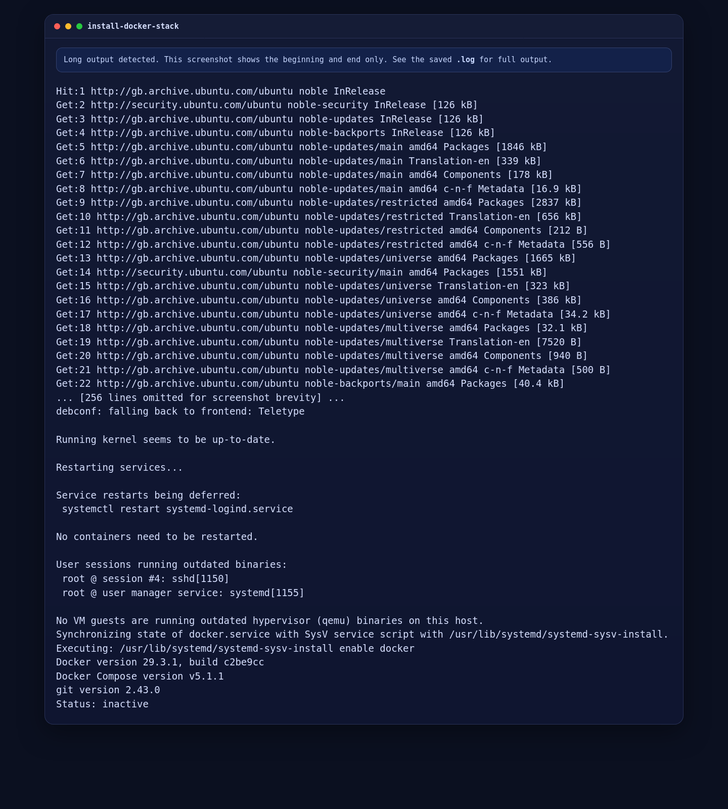 Docker Engine and Docker Compose installed on Ubuntu 24.04 for LiteLLM
