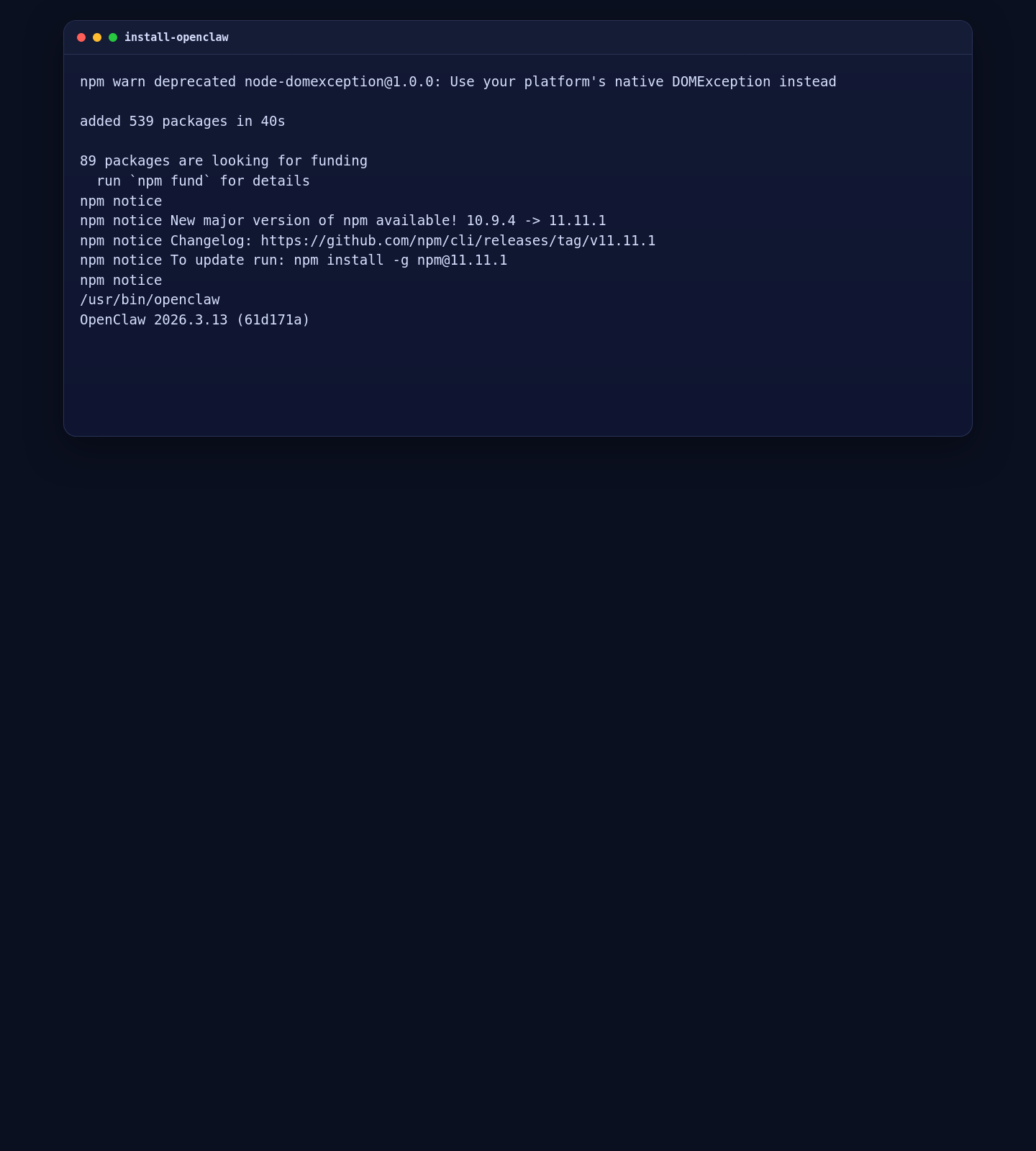 Installing OpenClaw 2026.3.13 on Ubuntu 24.04